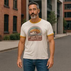 BUBBA GUMP Biloxi MS Men’s 2XL Cotton T-Shirt